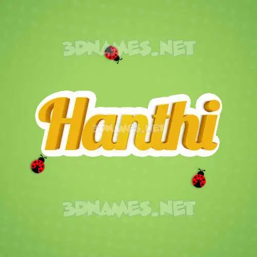 hanthi in Ladybugs style - 3D name wallpaper hanthi in Ladybugs style - 3D name wallpaper