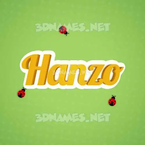 hanzo in Ladybugs style - 3D name wallpaper hanzo in Ladybugs style - 3D name wallpaper
