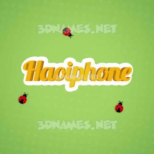 haoiphone in Ladybugs style - 3D name wallpaper