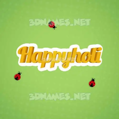 happyholi in Ladybugs style - 3D name wallpaper happyholi in Ladybugs style - 3D name wallpaper