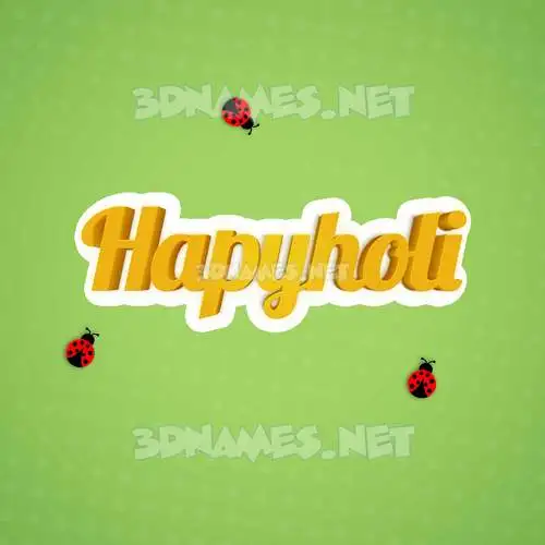 hapyholi in Ladybugs style - 3D name wallpaper hapyholi in Ladybugs style - 3D name wallpaper