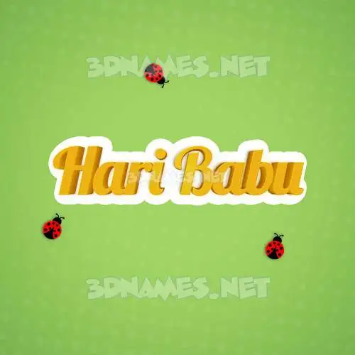 hari babu in Ladybugs style - 3D name wallpaper hari babu in Ladybugs style - 3D name wallpaper