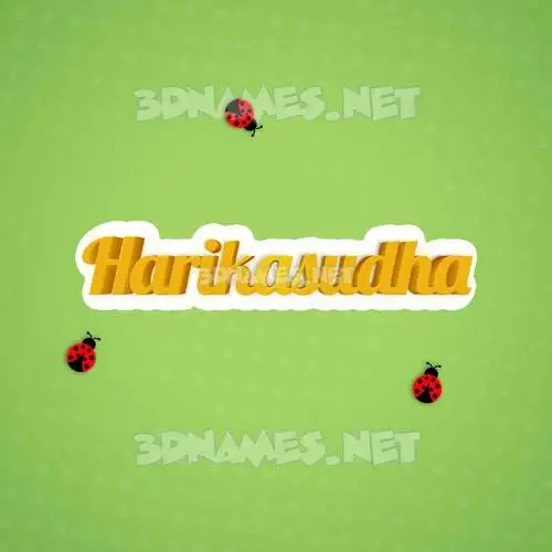 harikasudha in Ladybugs style - 3D name wallpaper harikasudha in Ladybugs style - 3D name wallpaper