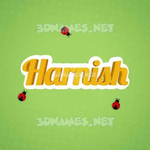 harnish in Ladybugs style - 3D name wallpaper