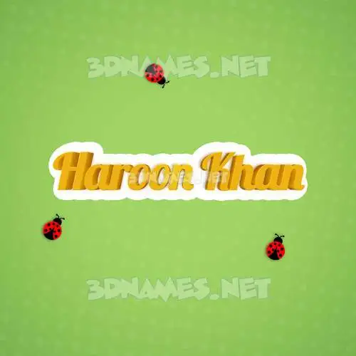 haroon khan in Ladybugs style - 3D name wallpaper haroon khan in Ladybugs style - 3D name wallpaper