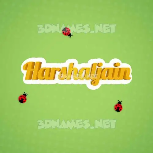 harshaljain in Ladybugs style - 3D name wallpaper