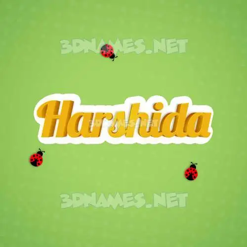harshida in Ladybugs style - 3D name wallpaper