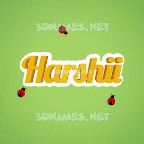 harshii in Ladybugs style - 3D name wallpaper