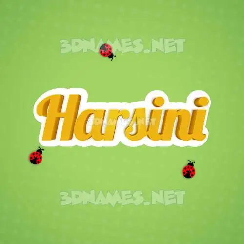 harsini in Ladybugs style - 3D name wallpaper