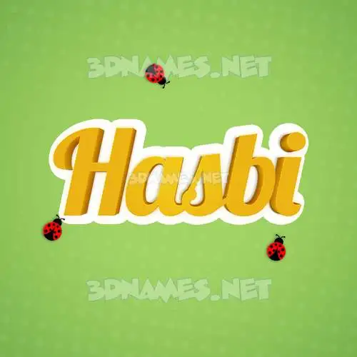 hasbi in Ladybugs style - 3D name wallpaper hasbi in Ladybugs style - 3D name wallpaper