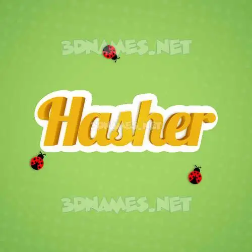 hasher in Ladybugs style - 3D name wallpaper hasher in Ladybugs style - 3D name wallpaper