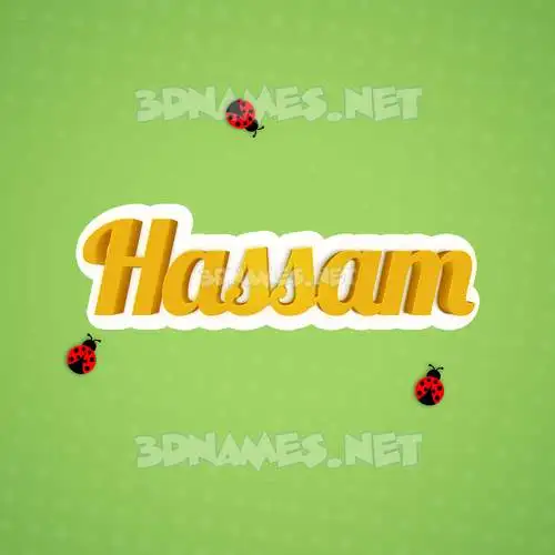 hassam in Ladybugs style - 3D name wallpaper hassam in Ladybugs style - 3D name wallpaper