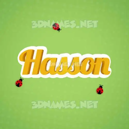 hasson in Ladybugs style - 3D name wallpaper hasson in Ladybugs style - 3D name wallpaper