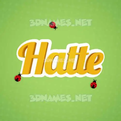hatte in Ladybugs style - 3D name wallpaper