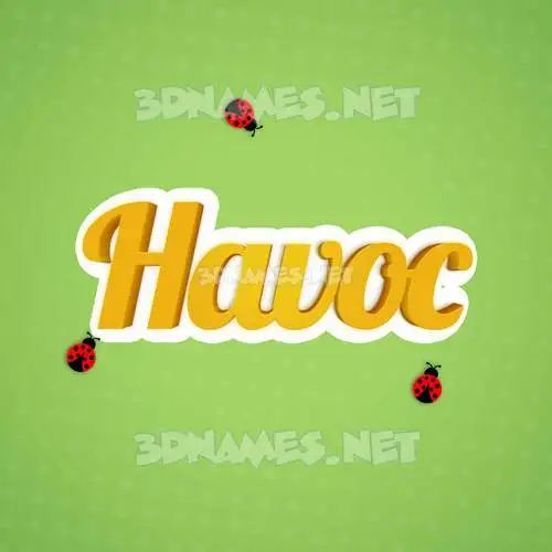 havoc in Ladybugs style - 3D name wallpaper havoc in Ladybugs style - 3D name wallpaper