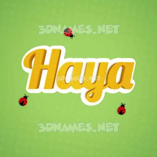haya in Ladybugs style - 3D name wallpaper