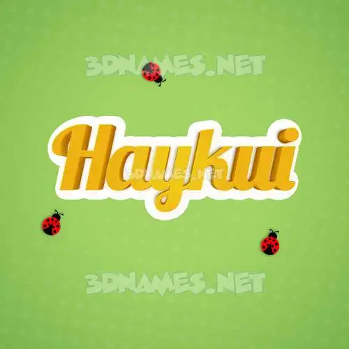 haykui in Ladybugs style - 3D name wallpaper haykui in Ladybugs style - 3D name wallpaper