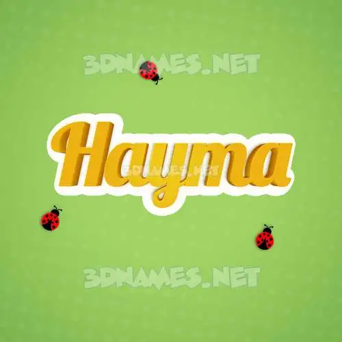 hayma in Ladybugs style - 3D name wallpaper hayma in Ladybugs style - 3D name wallpaper