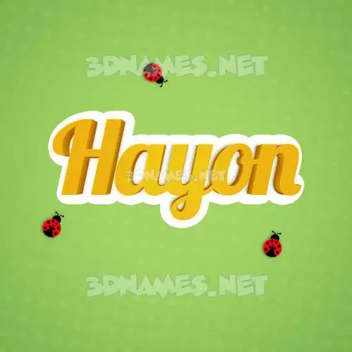 hayon in Ladybugs style - 3D name wallpaper hayon in Ladybugs style - 3D name wallpaper