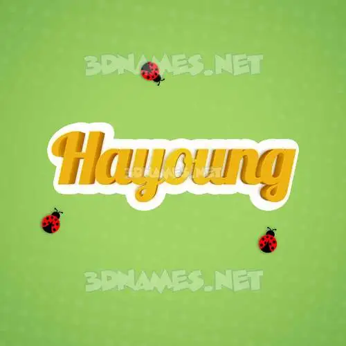 hayoung in Ladybugs style - 3D name wallpaper hayoung in Ladybugs style - 3D name wallpaper