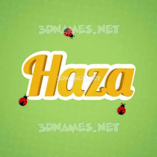 haza in Ladybugs style - 3D name wallpaper haza in Ladybugs style - 3D name wallpaper