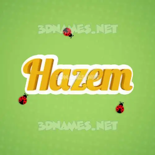 hazem in Ladybugs style - 3D name wallpaper