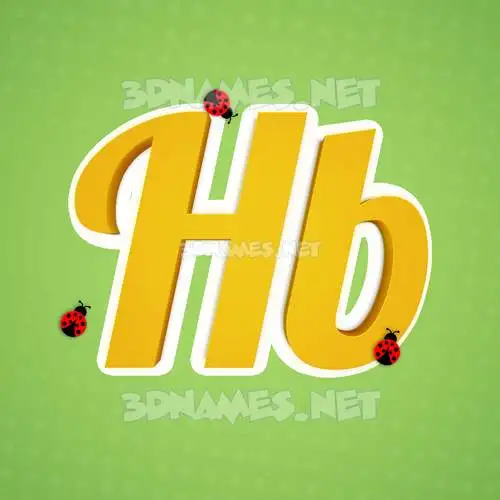 hb in Ladybugs style - 3D name wallpaper hb in Ladybugs style - 3D name wallpaper