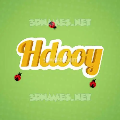 hdooy in Ladybugs style - 3D name wallpaper hdooy in Ladybugs style - 3D name wallpaper