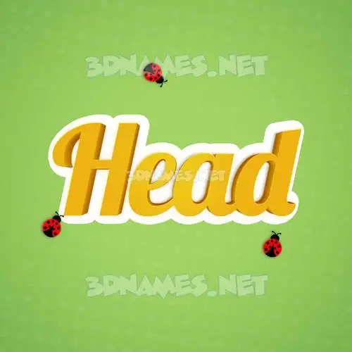 head in Ladybugs style - 3D name wallpaper head in Ladybugs style - 3D name wallpaper