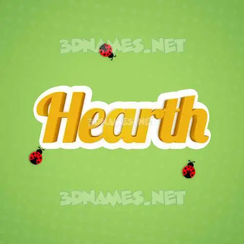 hearth in Ladybugs style - 3D name wallpaper hearth in Ladybugs style - 3D name wallpaper