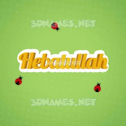 hebatullah in Ladybugs style - 3D name wallpaper
