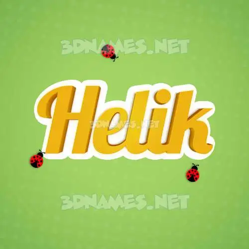 helik in Ladybugs style - 3D name wallpaper helik in Ladybugs style - 3D name wallpaper