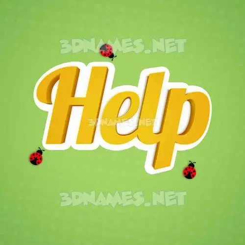 help in Ladybugs style - 3D name wallpaper