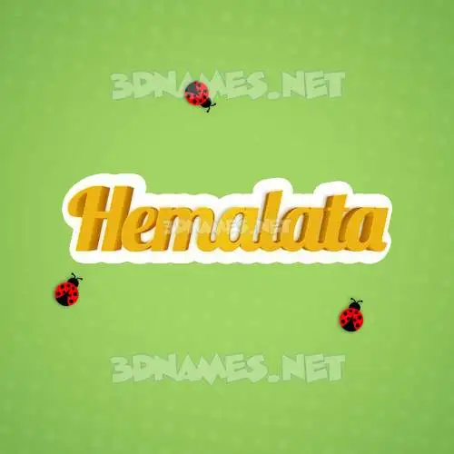 hemalata in Ladybugs style - 3D name wallpaper