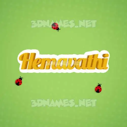 hemavathi in Ladybugs style - 3D name wallpaper