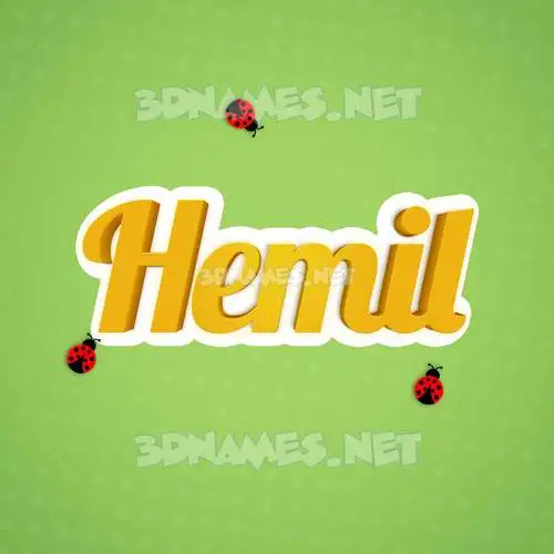 hemil in Ladybugs style - 3D name wallpaper hemil in Ladybugs style - 3D name wallpaper