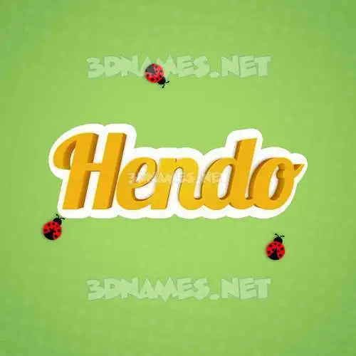 hendo in Ladybugs style - 3D name wallpaper hendo in Ladybugs style - 3D name wallpaper