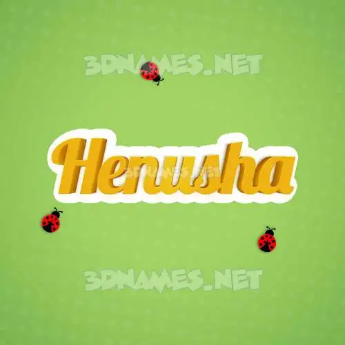 henusha in Ladybugs style - 3D name wallpaper henusha in Ladybugs style - 3D name wallpaper