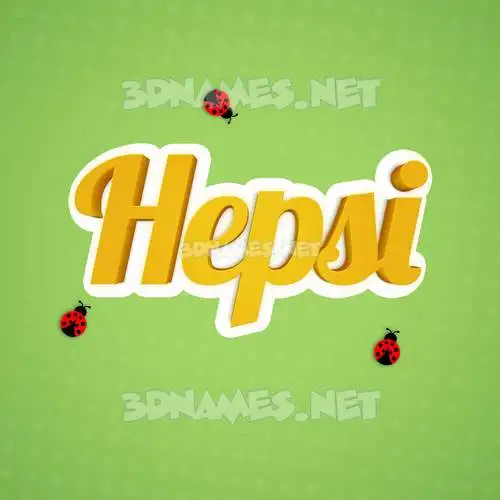 hepsi in Ladybugs style - 3D name wallpaper