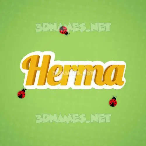 herma in Ladybugs style - 3D name wallpaper
