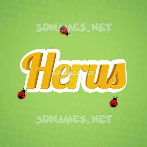 herus in Ladybugs style - 3D name wallpaper herus in Ladybugs style - 3D name wallpaper