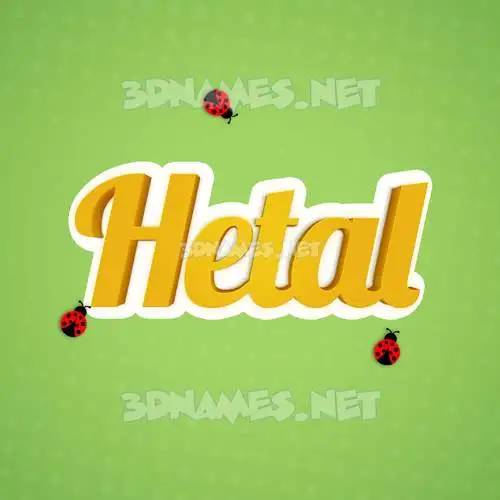 hetal in Ladybugs style - 3D name wallpaper