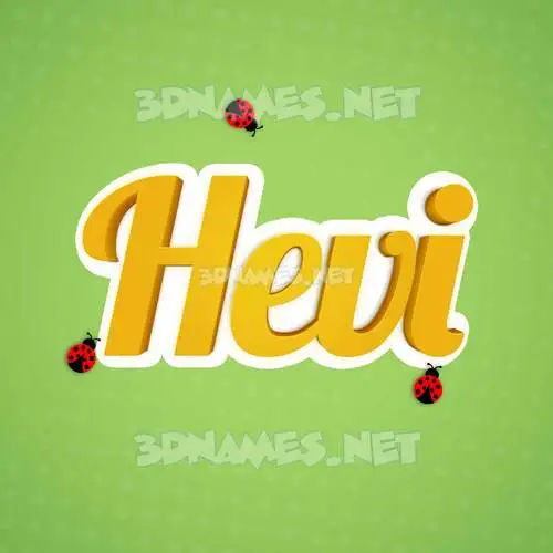 hevi in Ladybugs style - 3D name wallpaper