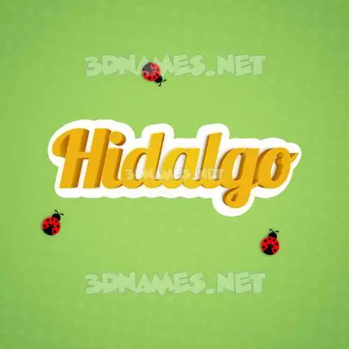 hidalgo in Ladybugs style - 3D name wallpaper