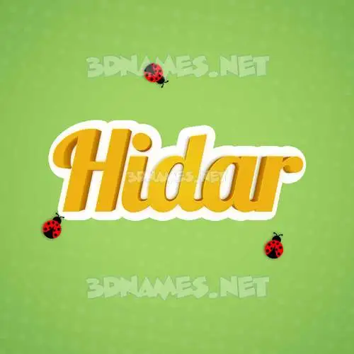 hidar in Ladybugs style - 3D name wallpaper hidar in Ladybugs style - 3D name wallpaper