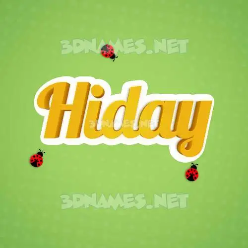 hiday in Ladybugs style - 3D name wallpaper hiday in Ladybugs style - 3D name wallpaper