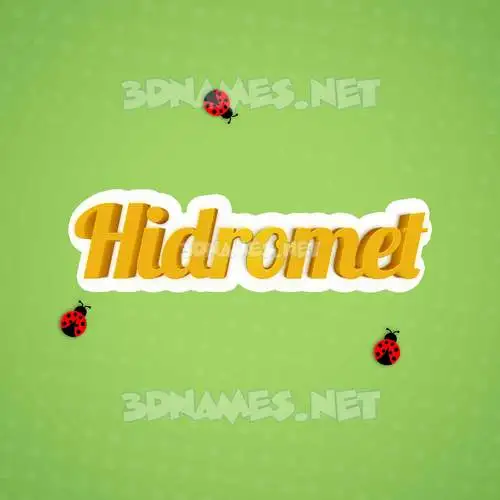 hidromet in Ladybugs style - 3D name wallpaper