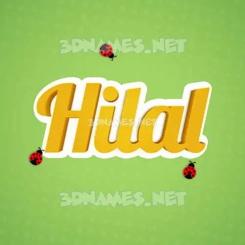hilal in Ladybugs style - 3D name wallpaper hilal in Ladybugs style - 3D name wallpaper