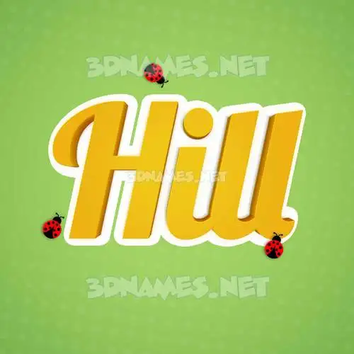 hill in Ladybugs style - 3D name wallpaper hill in Ladybugs style - 3D name wallpaper