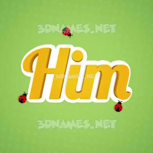 him in Ladybugs style - 3D name wallpaper